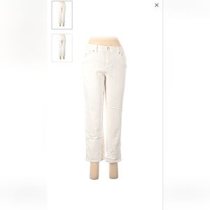 Vintage America X Cropped White Pants